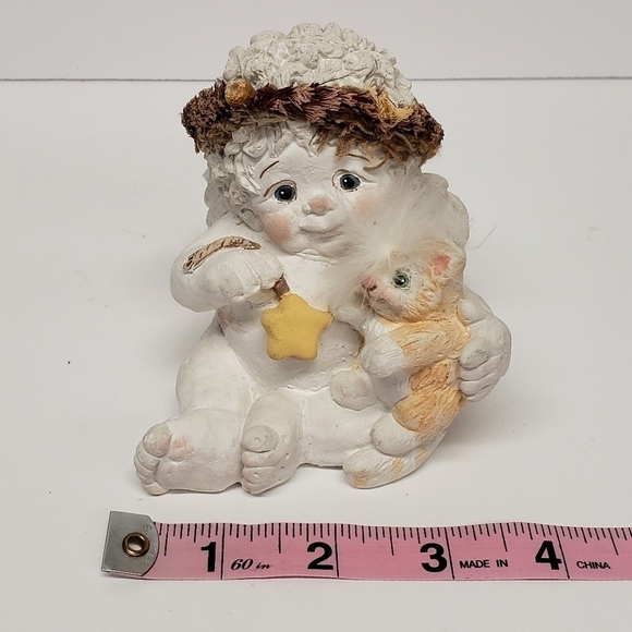 Dreamsicles 4" Angel with Star Kitty Cat 1993 Vintage Figurine - Picture 9 of 9